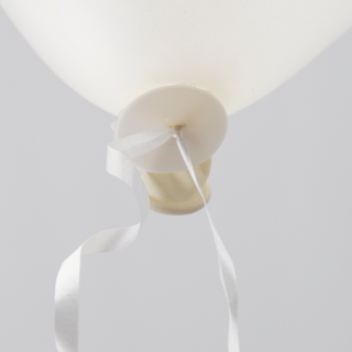 Zibi Ballonverschluss Poly-Fix Premium Weiß mit Band ca 120cm-100St