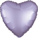 Herzballon Violett-Lavendel Satin Folie ø45cm