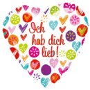 Anagram Folienballon Ich hab dich lieb  ø43cm-1St