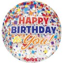 Luftballon Happy Birthday to You Orbz kugelrund Folie...