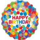 Luftballon Happy Birthday Regenbogen Folie-Jumbo...