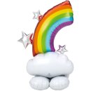 Anagram Folienballon Regenbogen mit Standfuß...