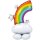 Anagram Folienballon Regenbogen mit Standfuß stehend 132cm-1St