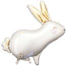 Partydeco Folienballon Hase Weiß 88cm-1St