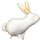 Partydeco Folienballon Hase Weiß 88cm-1St