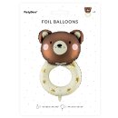 Partydeco Folienballon Teddybär Rassel 88cm-1St