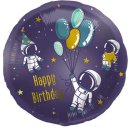 Luftballon Happy Birthday Weltraum Folie ø45cm