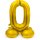 Luftballon -Zahl 0- stehend mit Standfuß Gold Folie ca 72cm nur Für Luftfüllung