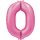 Globos Folienballon -Zahl 0- Rosa Folie 86cm-1St