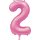 Luftballon -Zahl 2- Rosa Folie ca 86cm