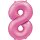 Globos Folienballon -Zahl 8- Rosa Folie 86cm-1St