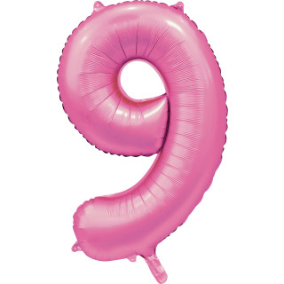 Luftballon -Zahl 9- Rosa Folie ca 86cm