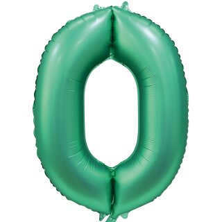Globos Folienballon -Zahl 0- Grün Folie 86cm-1St