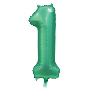 Luftballon -Zahl 1- Grün Folie ca 86cm