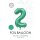 Globos Folienballon -Zahl 2- Grün Folie 86cm-1St