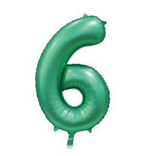 Luftballon -Zahl 6- Grün Folie ca 86cm