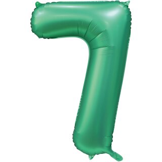 Globos Folienballon -Zahl 7- Grün Folie 86cm-1St