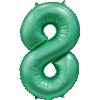 Globos Folienballon -Zahl 8- Grün Folie 86cm-1St