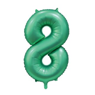 Luftballon -Zahl 8- Grün Folie ca 86cm