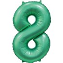 Globos Folienballon -Zahl 8- Grün Folie 86cm-1St