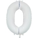 Luftballon -Zahl 0- Weiß Folie ca 86cm