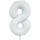 Luftballon -Zahl 8- Weiß Folie ca 86cm