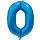 Luftballon -Zahl 0- Blau Folie ca 86cm