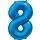 Globos Folienballon -Zahl 8- Blau Folie 86cm-1St