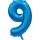 Luftballon -Zahl 9- Blau Folie ca 86cm