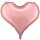 Partydeco Folienballon Herz Rosa Jumbo  ø75cm-1St