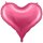 Partydeco Folienballon Herz Pink Jumbo  ø75cm-1St