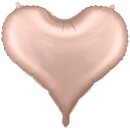 Partydeco Folienballon Herz Rosegold Jumbo  ø75cm-1St