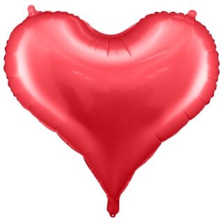 Partydeco Folienballon Herz Rot Jumbo  ø75cm-1St