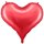 Partydeco Folienballon Herz Rot Jumbo  ø75cm-1St