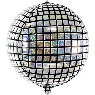 Partydeco Folienballon Discokugel Holografisch kugelrund ø40cm-1St