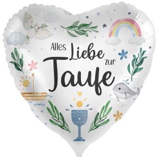 Premioloon Folienballon Alles Liebe zur Taufe  ø43cm-1St