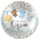 Premioloon Folienballon Du wirst Opa Blau  ø43cm-1St