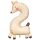 Partydeco Folienballon -Zahl 2- Reh 108cm-1St