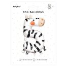 Partydeco Folienballon -Zahl 5- Zebra 91cm-1St