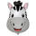 Flexmetal Folienballon Zebrakopf 68cm unverpackt-1St