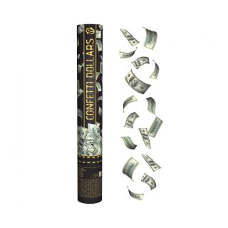 Godan Konfettikanone 500 Dollar Geldscheine Papier 40cm-1St
