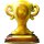 Segelken Folienballon Pokal Gold mit Standfuß stehend 107cm-1St