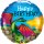 Luftballon Happy Birthday Drachen Folie ø46cm