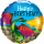 Qualatex Folienballon Happy Birthday Drachen  ø46cm-1St