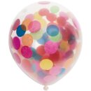 Globos Konfettiballon Klar ø30cm Konfetti Bunt...