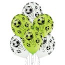 6 Luftballons Fußbälle Grün Weiß...