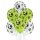 6 Luftballons Grün Weiß Fußbälle ø30cm