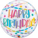 Luftballon Happy Birthday Konfetti Bubble Folie ø56cm