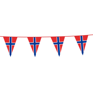 Globos Wimpelkette Norwegen 10 Meter-1St