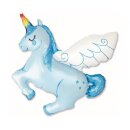 Flexmetal Folienballon Einhorn Blau 108cm unverpackt-1St